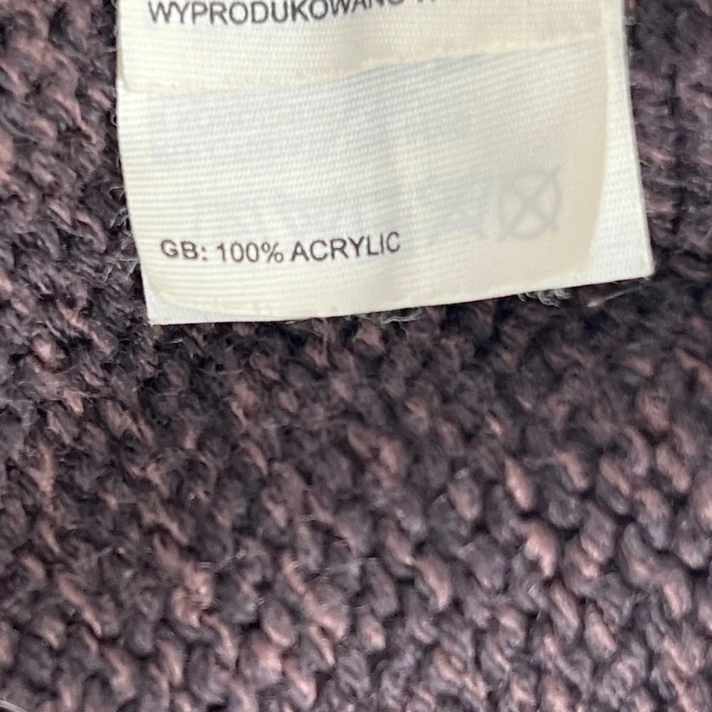 The‎ North Face Womens Marled Knit Cuffed Beanie Purple Metal Logo  One Size